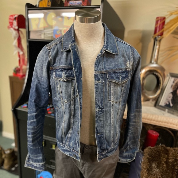 Abercrombie & Fitch men’s denim jacket xl new - Picture 1 of 6